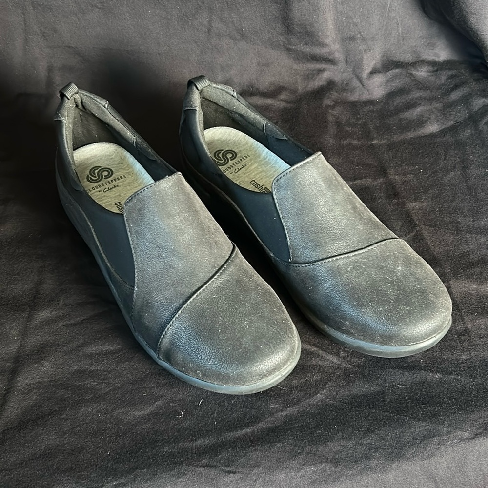 Clarks Cloudsteppers Sillian Paz Black Slip On Womens Loafers Size 8.5